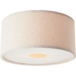 Brilliant Teddy Ceiling Light Metal Textile Beige | 450mm - Suitable for 3x E27