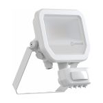 Ledvance LED Floodlight Aluminium White 8W 1100lm 100D - 830 Warm White | IP65 - Motion And Light Sensor - Symmetrical