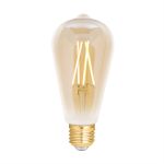 WiZ Smart LED E27 Edison Filament Amber 6.5W 720lm - 820-845 Tunable White | Dimmable - Replaces 50W