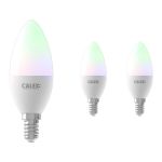 Multipack 3x Calex Smart Tuya Wifi E14 Candle 5W 470lm - 822-840 Tunable White | RGBW - Dimmable - Replaces 40W