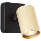 Brilliant Marty Wall Light Aluminium Sandy Black Gold 5W 350lm - 830 Warm White | Incl. 1x GU10