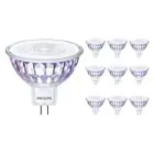 Multipack 10x Philips Master Value LED Spot GU5.3 MR16 7.5W 630lm 36D - 930 Warm White | Best Colour Rendering - Dimmable - Replaces 50W