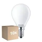 Multipack 10x Philips Corepro LED Lustre E14 Ball Frosted 6.5W 806lm - 840 Cool White | Replaces 60W